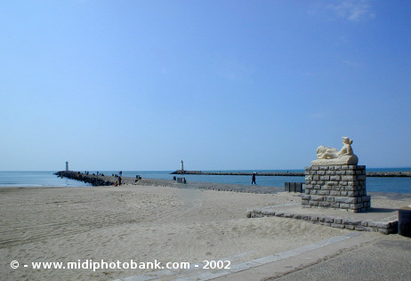 Grau d'Agde where the River Hérault joins the Mediteranean Sea