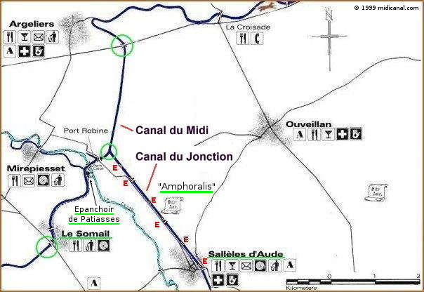 Le Somail, Argeliers, Salleles d'Aude and Ouveilhan on the Midi Canal