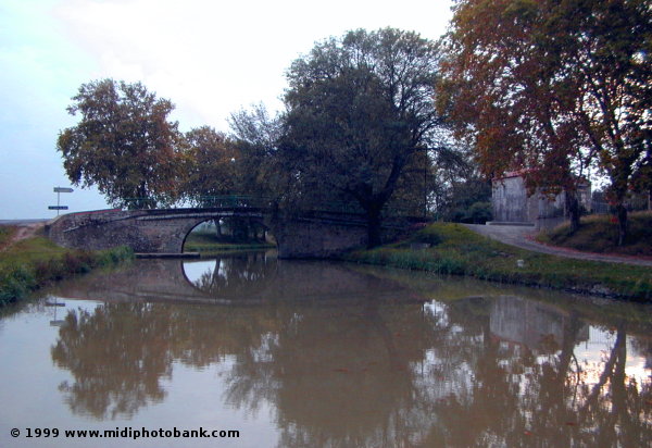 The road-bridge at Roubia on the Midi canal