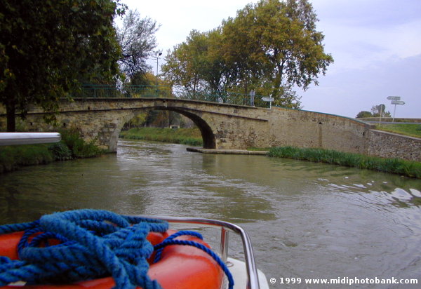 The road-bridge at Roubia on the Midi canal