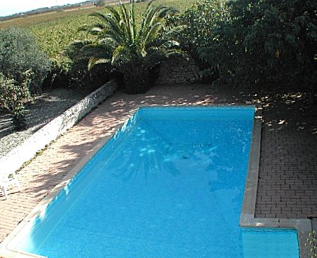 Swimming pool at canalside rental property