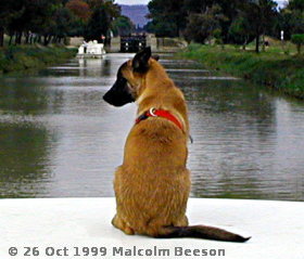 Penny, our acting
 lookout on the approach to Ecluse de St Cyr